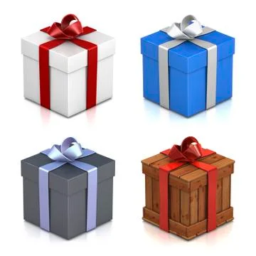 Set of gift boxes. Stock Illustration