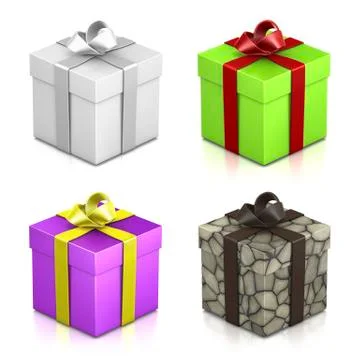 Set of gift boxes. Stock Illustration