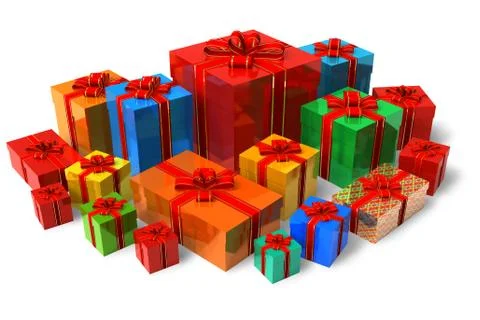 Set of gift boxes Stock Illustration