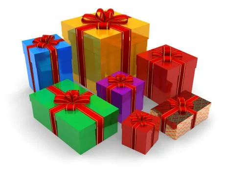 Set of gift boxes Illustrazione stock