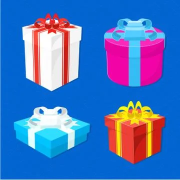 Set of gift boxes Stock Illustration