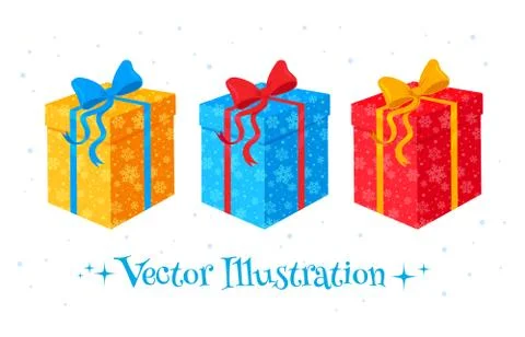 Set of gift boxes Stock Illustration