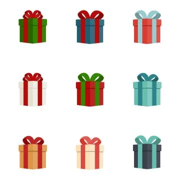 Set of gift boxes Stock Illustration
