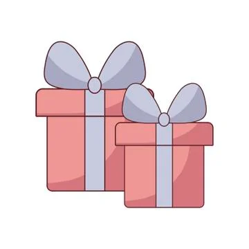 Set of gift boxes isolated icon イラスト素材