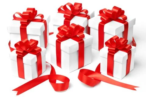 Set of gift boxes with a tape Stock-Fotos
