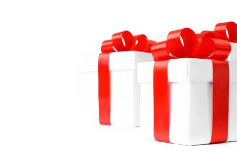 Set of gift boxes with a tape Foto stock
