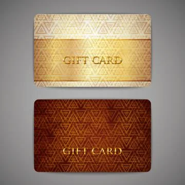 Set of gift cards Stock Illustration