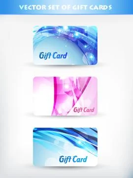 Set of gift cards Stock Illustration