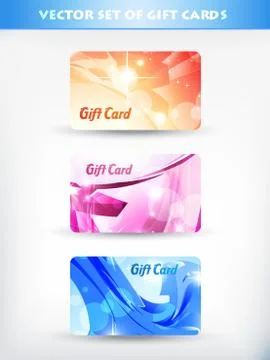 Set of gift cards Illustrazione stock