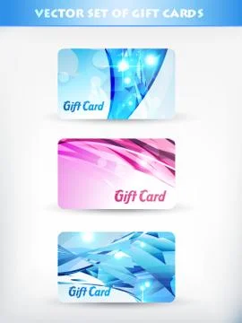 Set of gift cards Illustrazione stock