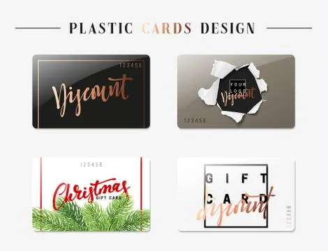 Set of gift discount cards Stock Illustration