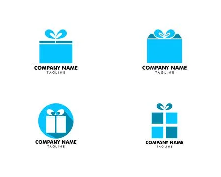 Set of Gift Logo Template vector icon Stock Illustration