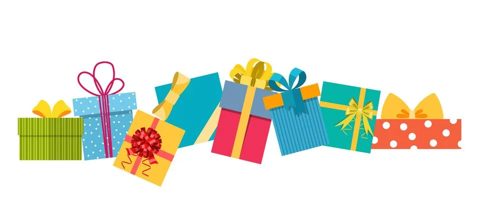 Set of gifts boxes Ilustración de archivo