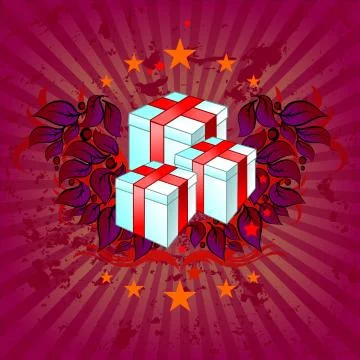 Set of gifts Illustrazione stock