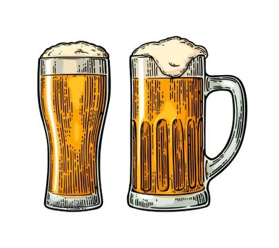 Set glass beer Illustration