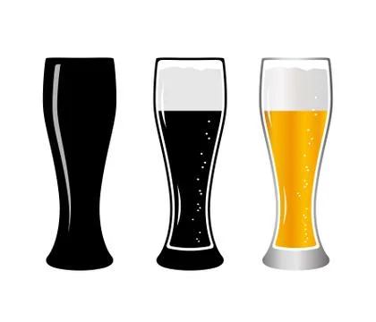Set glass beer. Stock Illustration