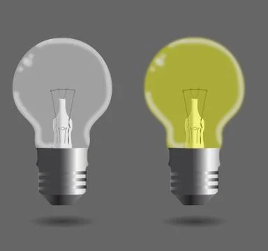 Set of glass bulb Stock Illustration