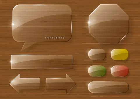 Set of glass buttons Stock Illustration