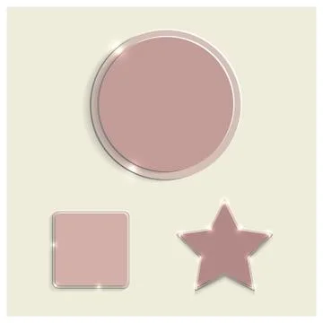 Set of glass elements,  illustration. イラスト素材