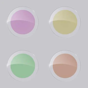 Set of glass frames and buttons in pastel colors, vector illustration EPS10 Stock-Illustration