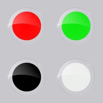 Set of glass frames and buttons in colors, vector illustration EPS10 Stock-Illustration