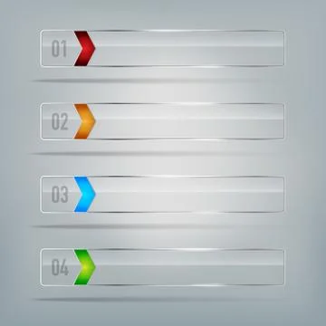 Set of glass frames for your infographics text Stock Illustration