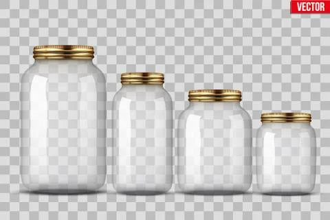 Set of Glass Jars for canning Stockillustratie