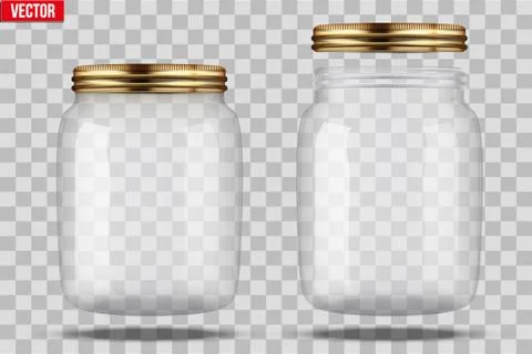Set of Glass Jars for canning Stockillustratie