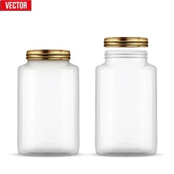Set of Glass Jars for canning Stock Illustration