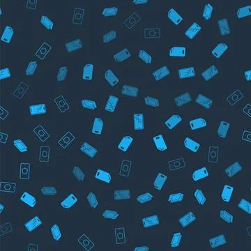Set Glass screen protector, , Mobile with broken and shield on seamless pattern Stock Illustration