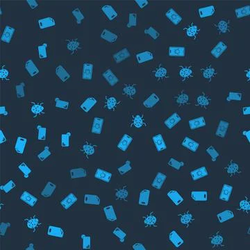 Set Glass screen protector, System bug on mobile, and Shockproof phone on Illustrazione stock