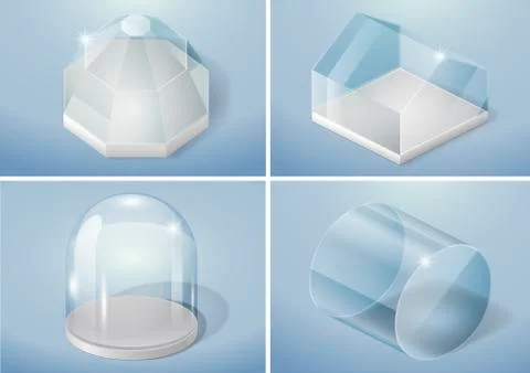 Set of glass shapes Stock Illustration