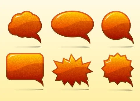 Set of glass speech bubbles イラスト素材