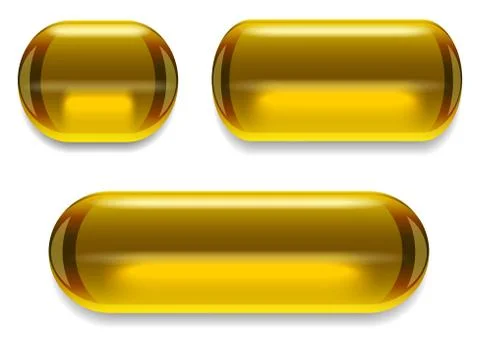 Set of glass vector buttons Stock Illustration