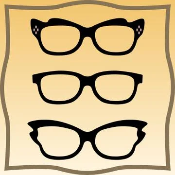 Set of glasses Stock Illustration