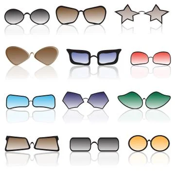 Set of glasses Stock Illustration