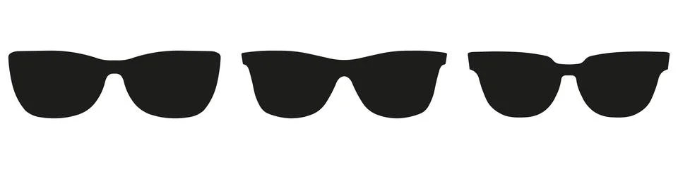 A set of glasses isolated. Vector glasses model icons. Stock Illustration