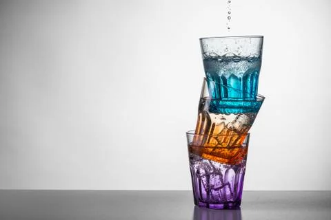 The set of glasses Foto stock