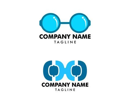 Set of Glasses Vector logo design elements Stock Illustration