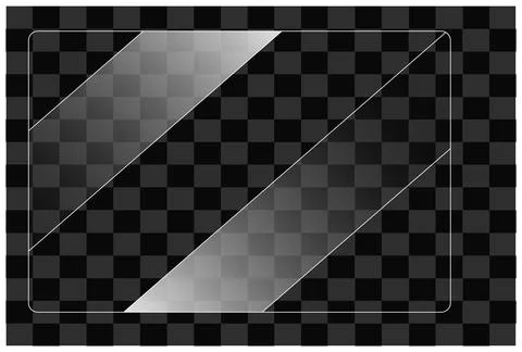 Set of glassmorphism style frames, transparent rectangular buttons with sof.. イラスト素材