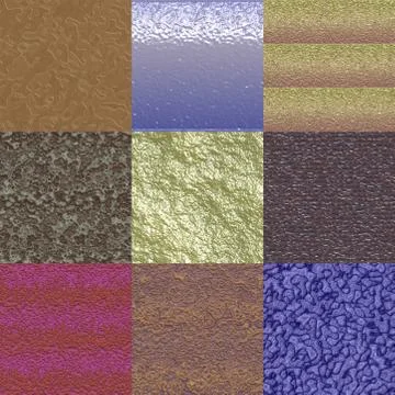 Set of glazed bumps seamless generated textures Stock Illustration