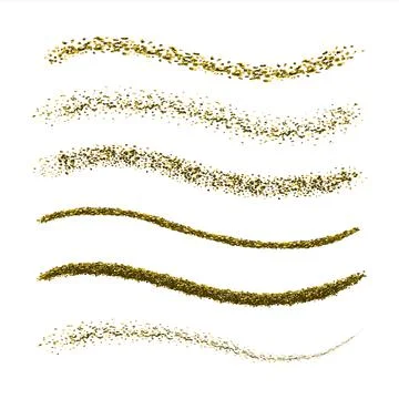 Set of glitter brushes Stock Illustration
