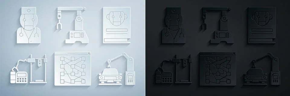 Set Global technology or social network, User manual, 3D printer, Industrial イラスト素材