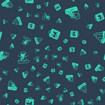 Set Global warming, Wastewater, Tornado and Iceberg on seamless pattern. Vector Illustrazione stock
