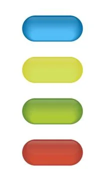 Set of glossy button icons for your design Stock Illustration