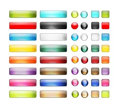 Set of glossy button icons for your design イラスト素材