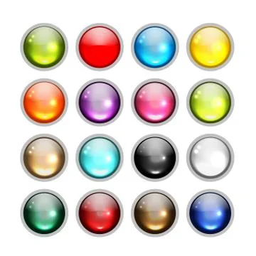 Set of glossy button icons for your design イラスト素材