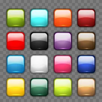 Set of glossy button icons for your design イラスト素材
