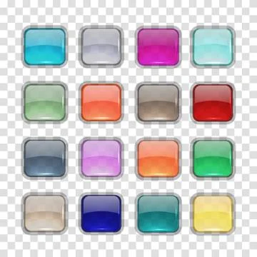 Set of glossy button icons for your design Stock Illustration