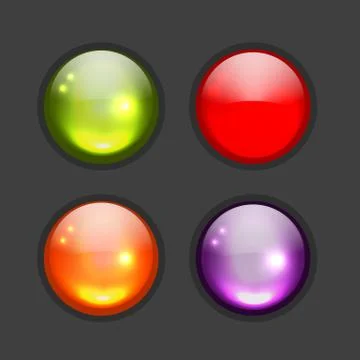 Set of glossy button icons for your design イラスト素材